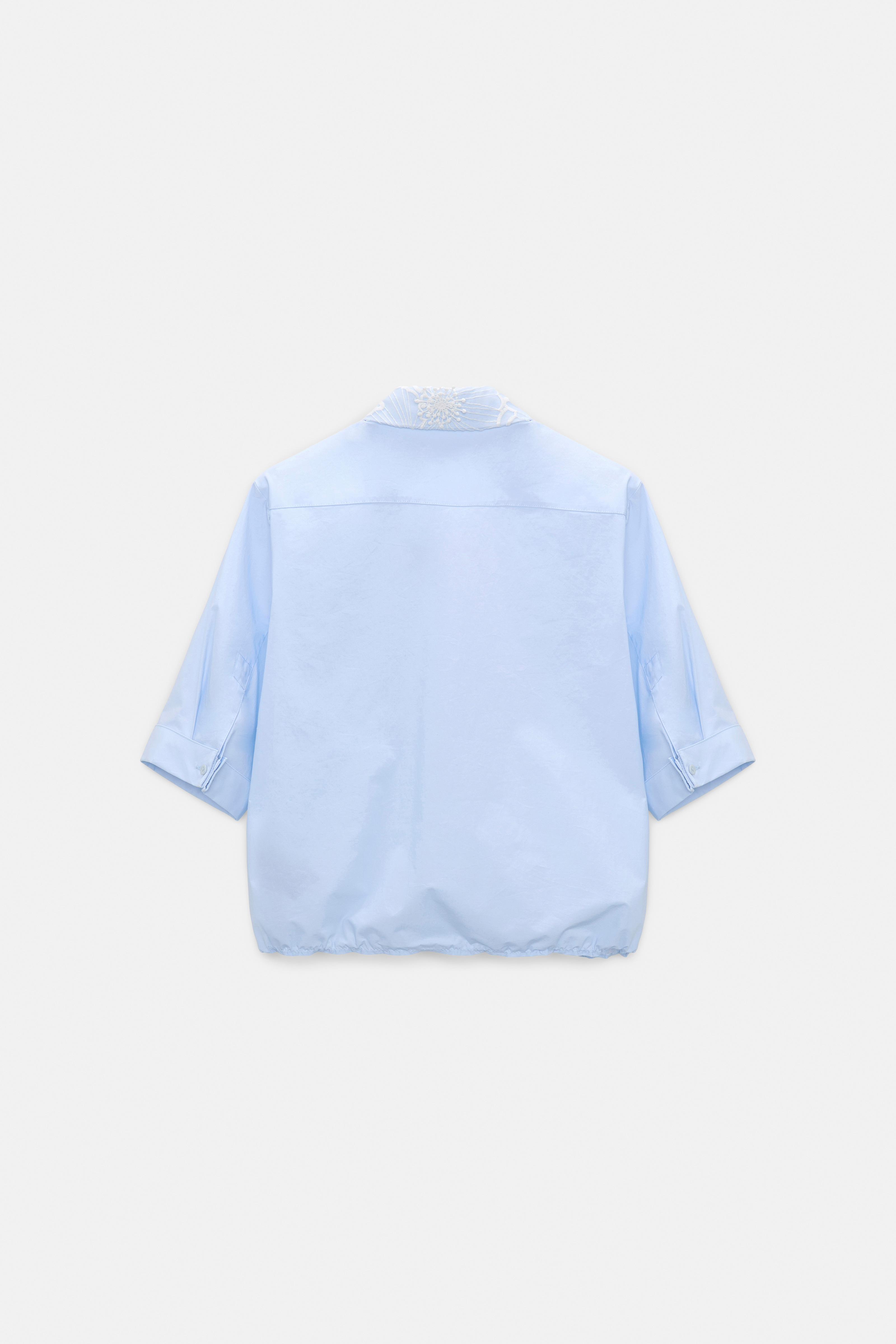 Dorothee Schumacher Printed cotton poplin blouse dream flower blue
